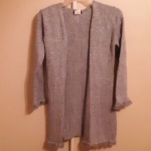 Sweet Soda Kids Blue sparkle duster sweater Large